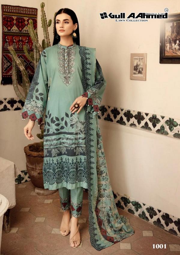 gull ahmed zarqash embroidery Cotton Dress Material Collection